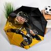 Pittsburgh Hockey Player Crosby Umbrella 8-Frame for Travel, Camping, Casual Lightweight Portable Umbrella, Essential for Every Family Holidays Gift