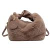 2026 Fashion Soft Plush Half Moon Crossbody Bags for Women Designer Fluffy Faux Fur Lady Handbags Luxury Small Tote Female Winter Purses