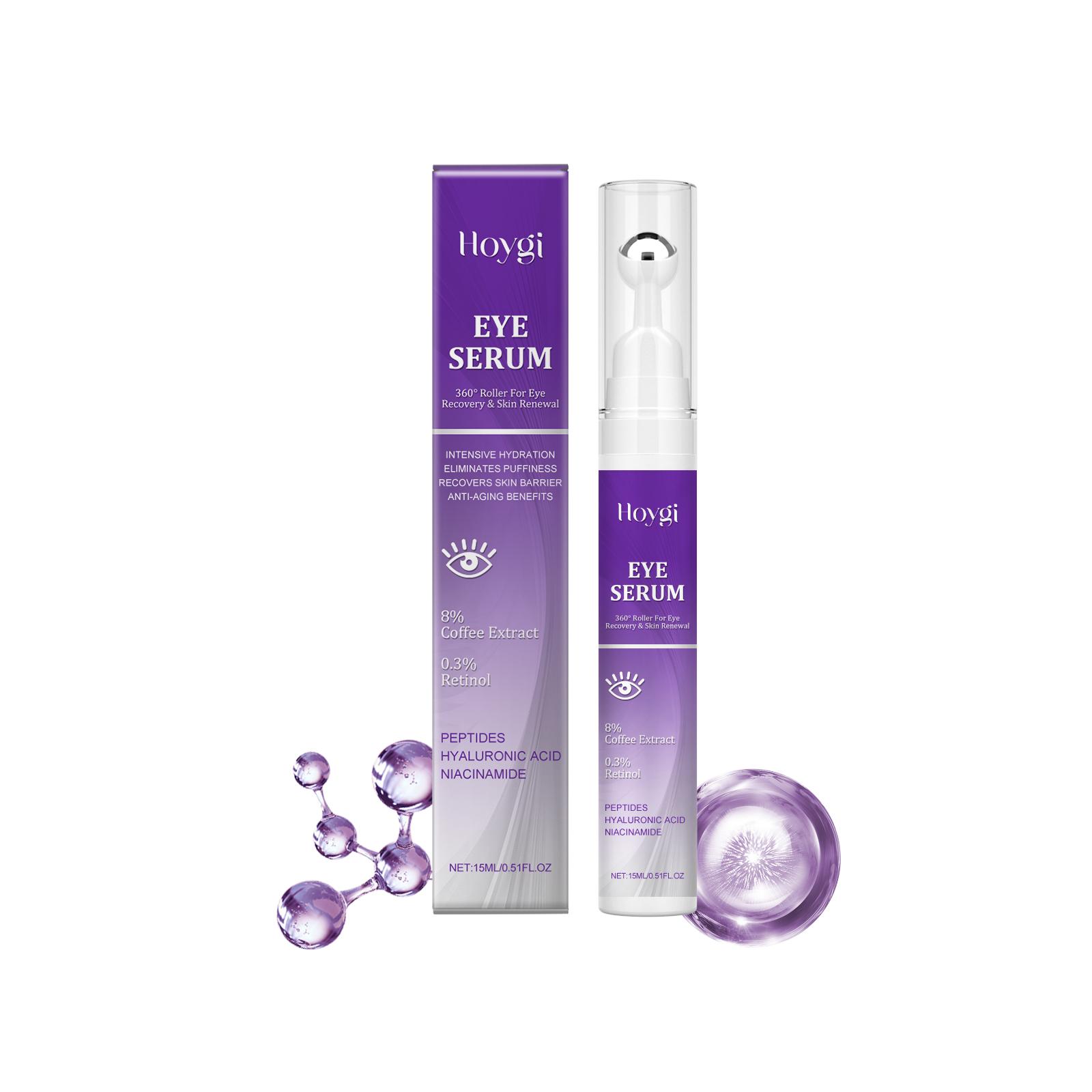 Hoygi eye essence moisturizes and gently reduces fine lines around the eyes, lifts the skin, eye massage care essence