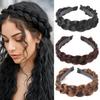 Handgeflochtenes Fischgräten-Zopf-Haarband-Perücke für Damen - Promi-inspiriertes geflochtenes Haarband