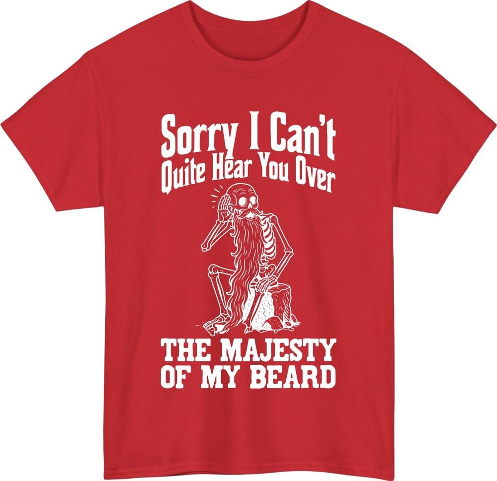 Funny beard skeleton tshirt vintage sarcastic skull beard lover gift tee top S