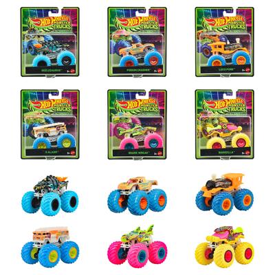 Vehículo Mini Camión Monstruo Hot Wheels con Luces Surtido, Juguetes, Coches, Caja de 6 Coches, 3+, Multiusos, JFX08-986E