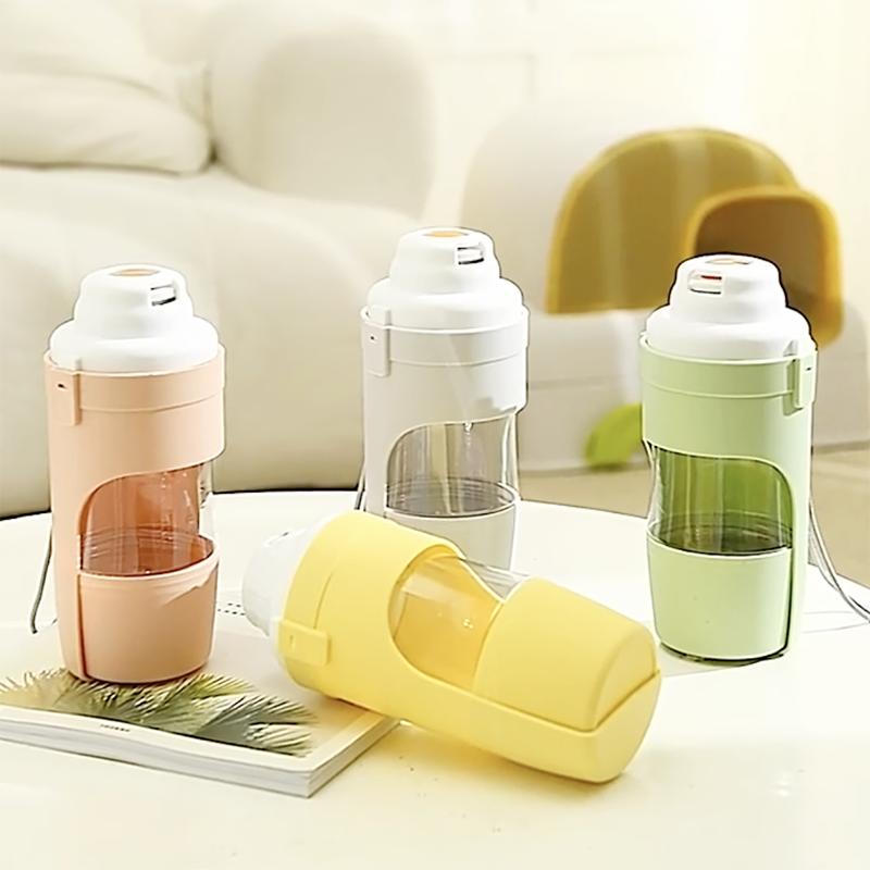 Pet Travel Water Bottle Portable with Food Container Foldable 2in1 Pet Outdoor Bowl Puppy Dog Cat Travel Drinking Food Feeder