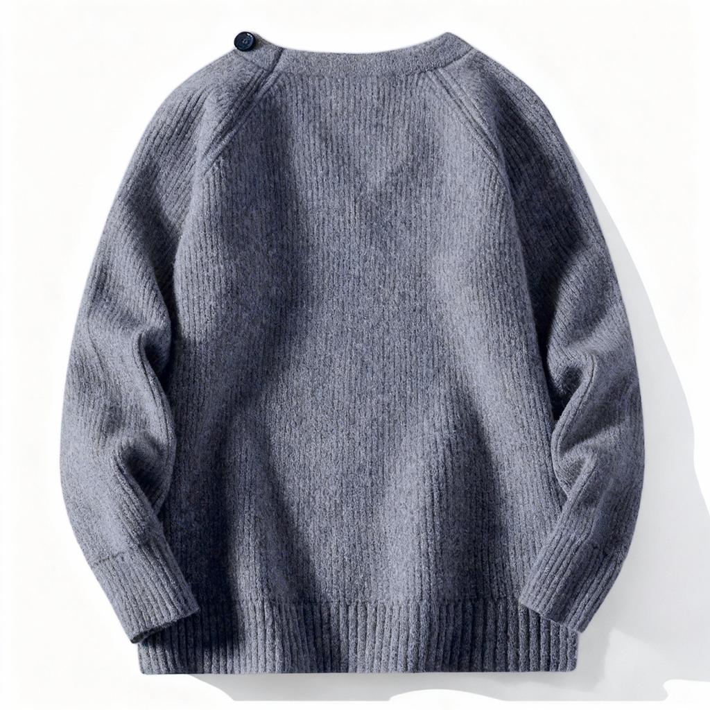 Men's  Fashion  Knitting  Pullover  Long Sleeves  Loose  Round Neck  Sweater