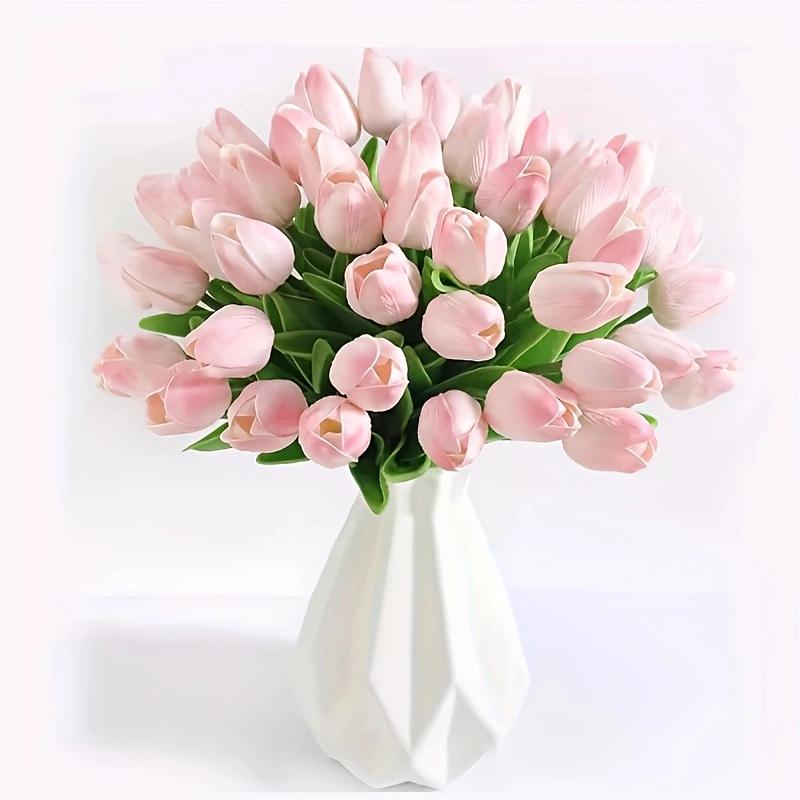 Hoge Kwaliteit PU Tulp Kunstbloemen voor Huis, Hotel, Bruiloft en Fotografie Props - Realistische en Elegante Decoratie