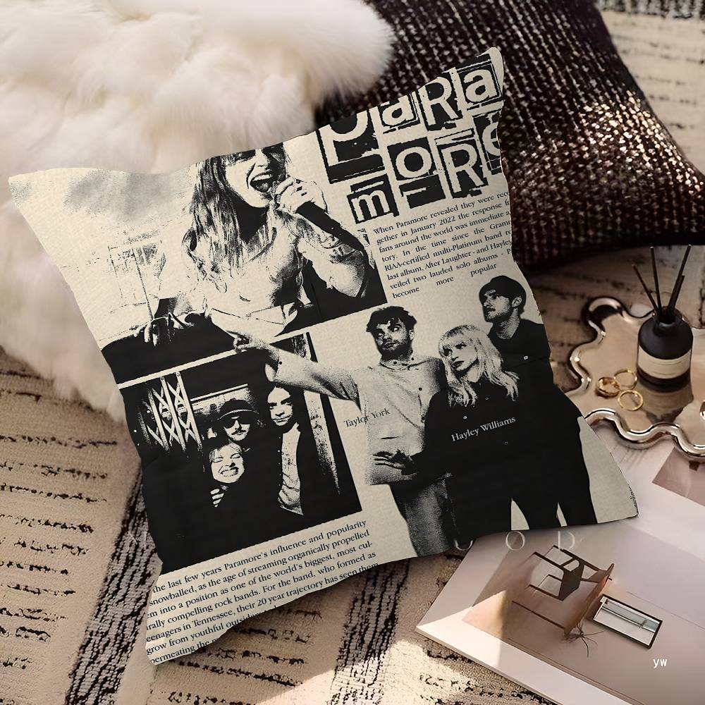 Pop Band P_Paramore Cushion Cover Polyester Sofa Cushions Decorative Throw Pillows Home Decoration Pillowcover