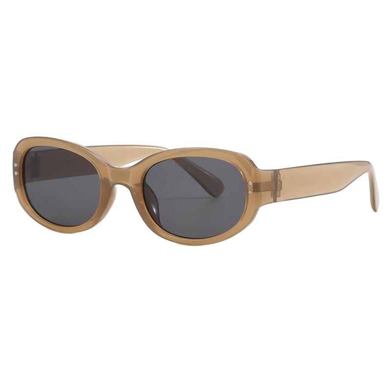 Retro Ovale Sonnenbrille Damen Herren Luxusmarke Kompakte Sonnenbrille Vintage Runde Augen Brille Damen Schutzbrille für Männer Frauen