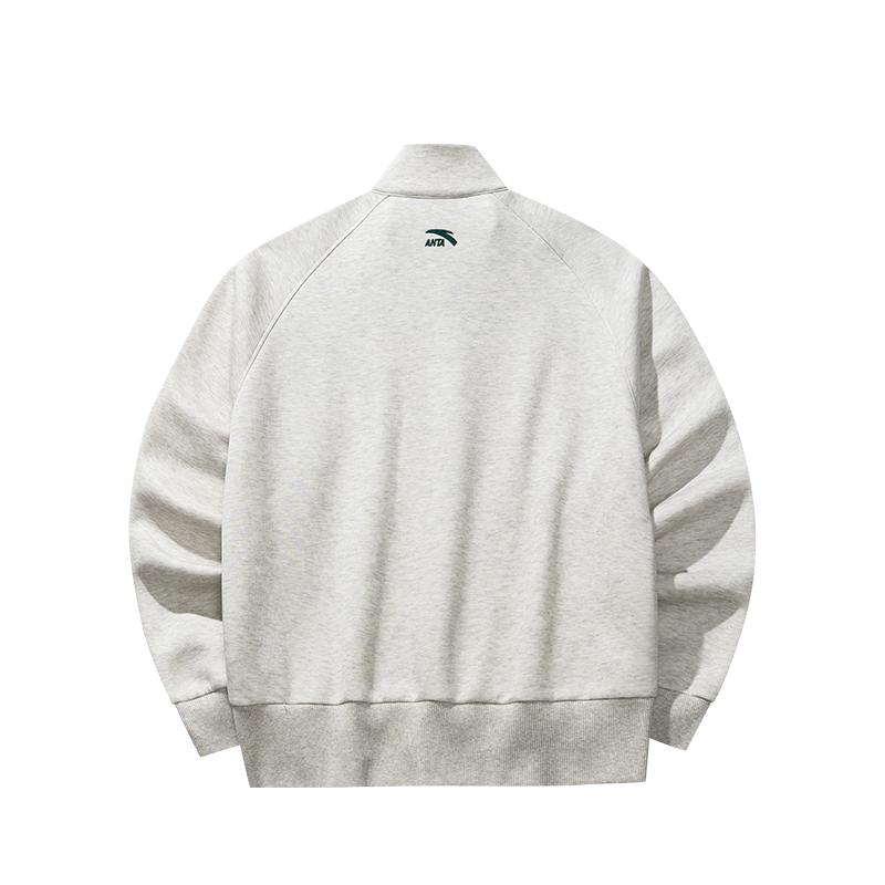 Anta Casual Series Simple Comfortable Stand Collar Letter Color Block Striped Loose Versatile Jacket Women jackets 162538704-3