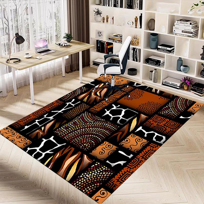 1PC African patterns Anti-slip carpet, suitable for Office, bedroomand playrooms. It can also be used as a sofa footrest cover-W54