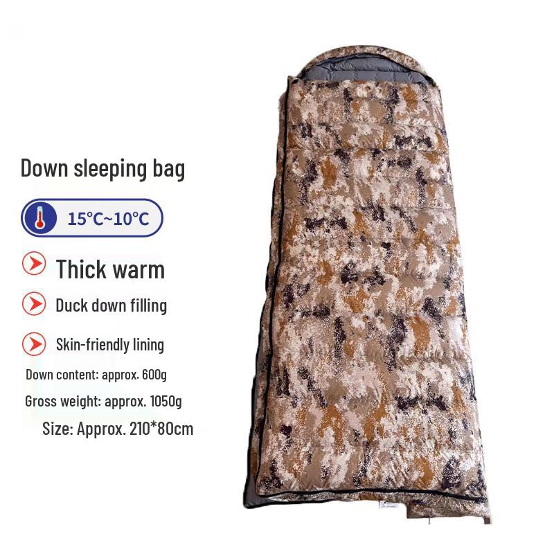 Shanshuo Adult Duck Down Envelope Sleeping Bag 210*80cm