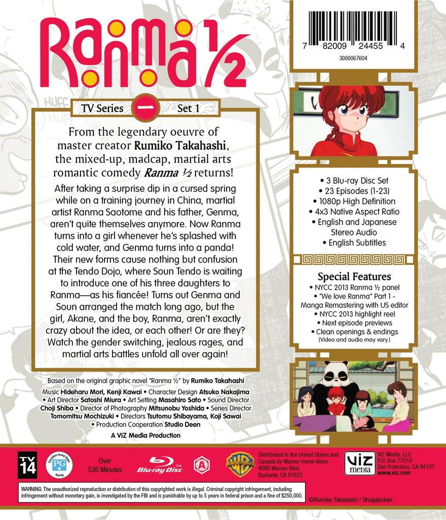 RANMA TV SERIES SET 1 1/2