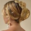 Fashion Gold Color Metal Shell Hair Claws Hairwear for Women Sweet Clip Crab Clamps Hair Clips Claw Clip Trendy Hair Accessories