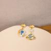 Day Kawaii Sweet Cute Wind Cartoon Stud Earrings Simple Pendant Astronaut Planet Earrings