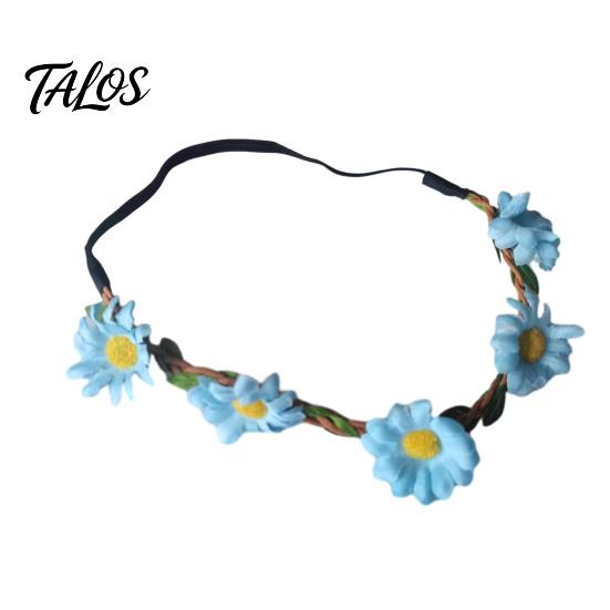 Boho Style Flower Garland for Wedding Sunflower/Daisy Wreath Headband Women Girls, Headpiece, Adjustable Simulation Sunflower Girls Silk Crown B