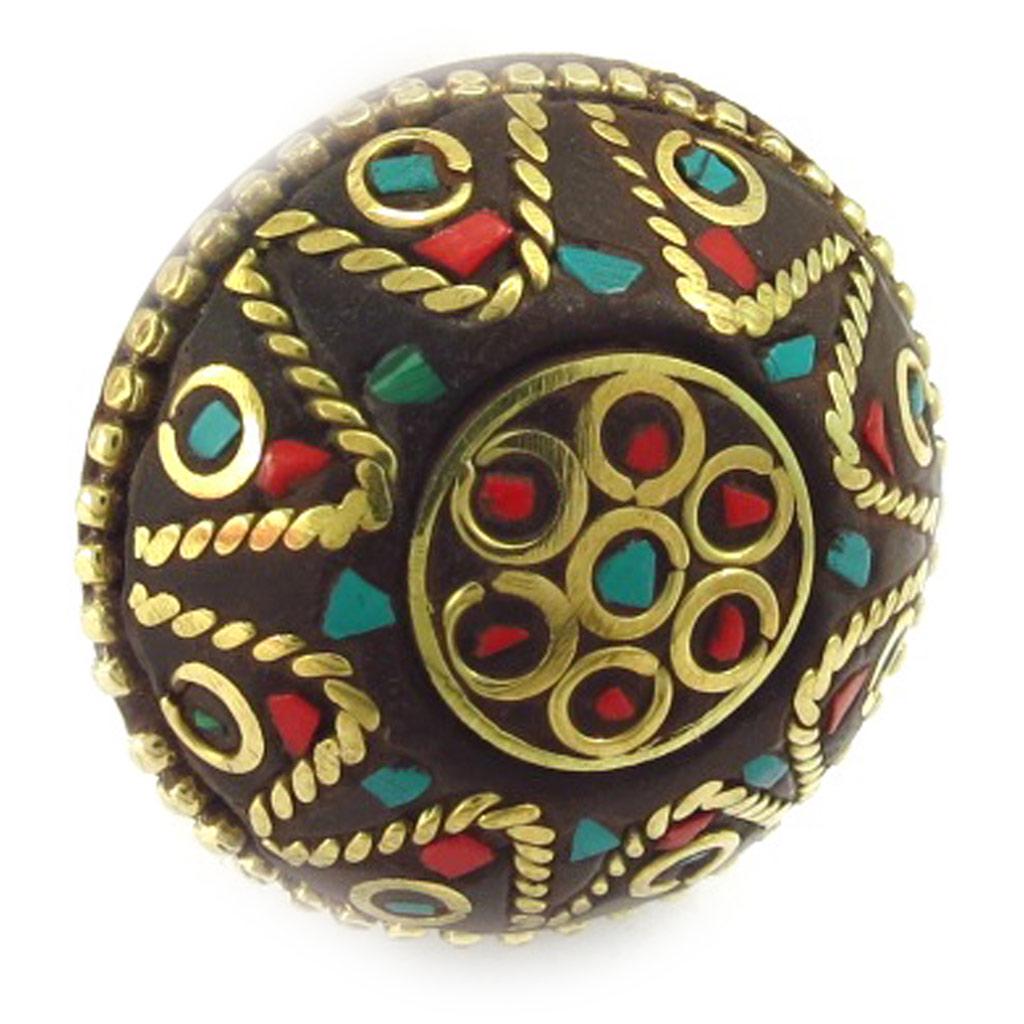 Les Trésors De Lily [K6515] - Bague Créateur 'Altaï' turquoise doré