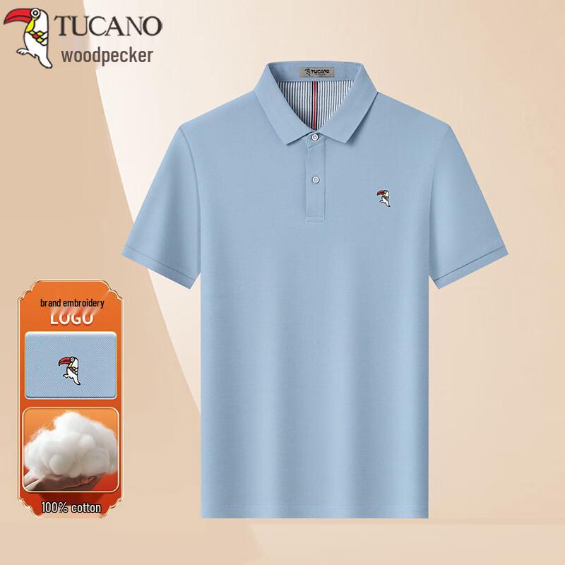 TUCANO Men s Pure Cotton Short-Sleeve Polo Shirt L