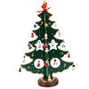 Wooden Xmas Tree Advent Calendar Tabletop Xmas Tree Decoration with Star Topper and 28 Ornaments for Home