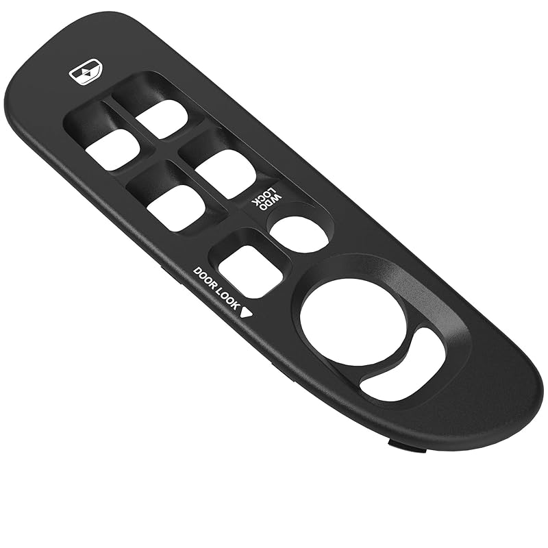 BASIKER Driver And Passenger Black Door Window Switch Panel Bezel For 2002 To 2010 Dodge Ram 1500 2500 3500 Front Right And Left Window Button Border