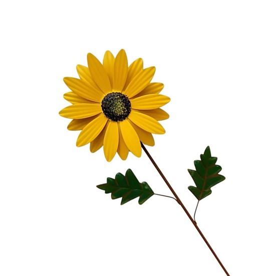 Metal Sunflower Garden Stake Decorative Iron Sunflower Stake Outdoor Flower Yard Art Stake for Patio Lawn Pathway Flower Bed Decor