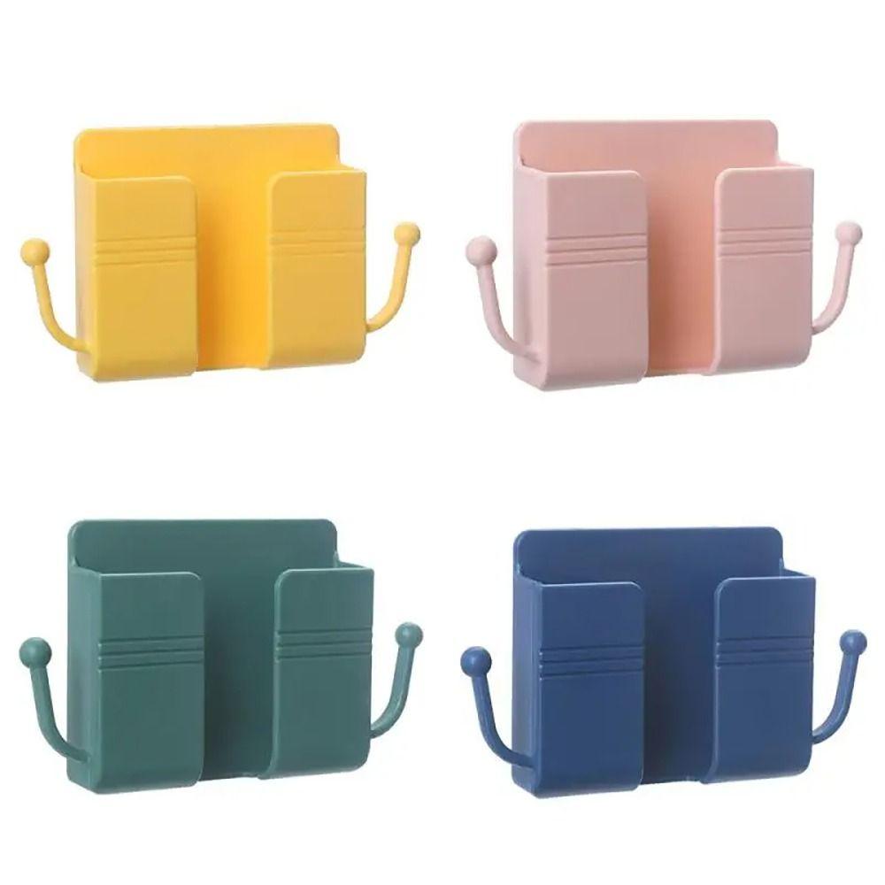 1Pcs USB Charging Stand Wall Mounted Storage Box Mobile Phone Plug Phone Charging Holder Rack