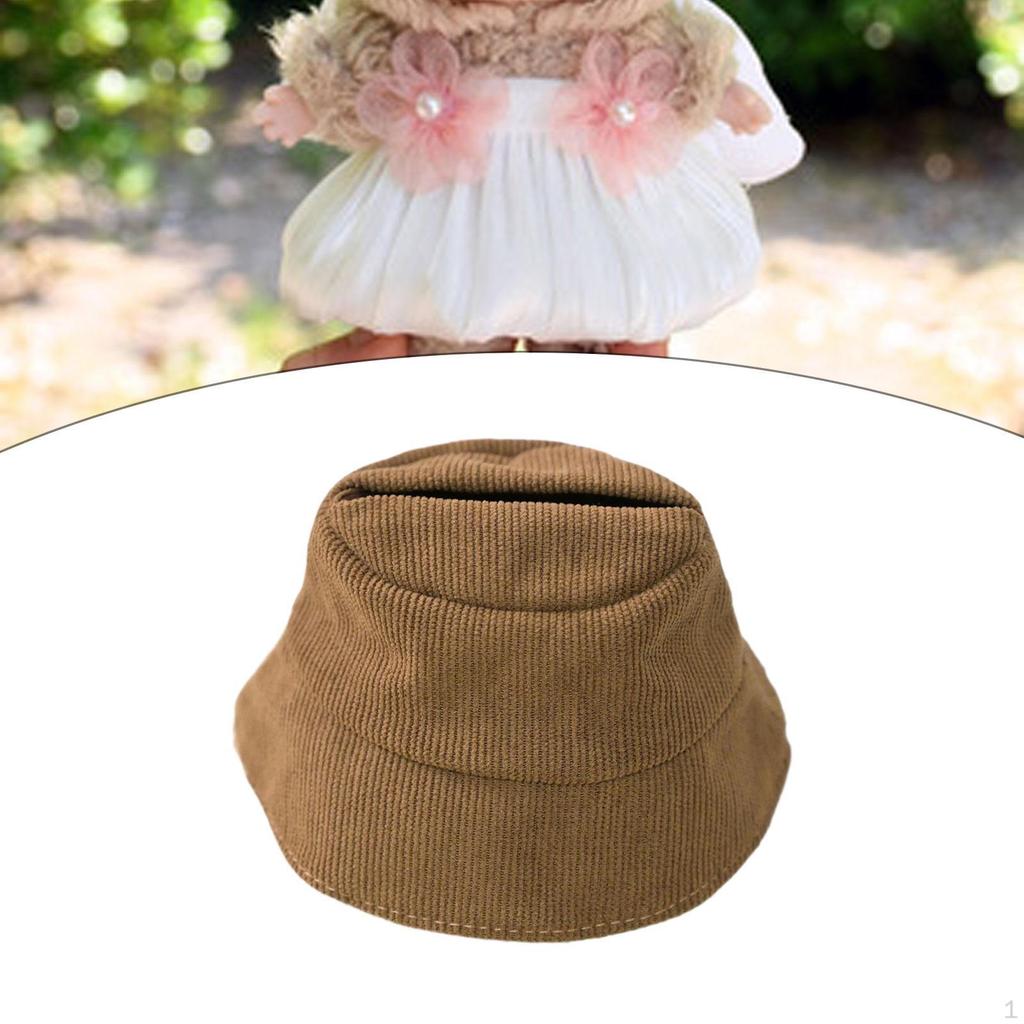Doll Hat for 17 Cm Dolls, Bucket Hat, Photo Props, Premium, Role Play, Decorative Stylish,