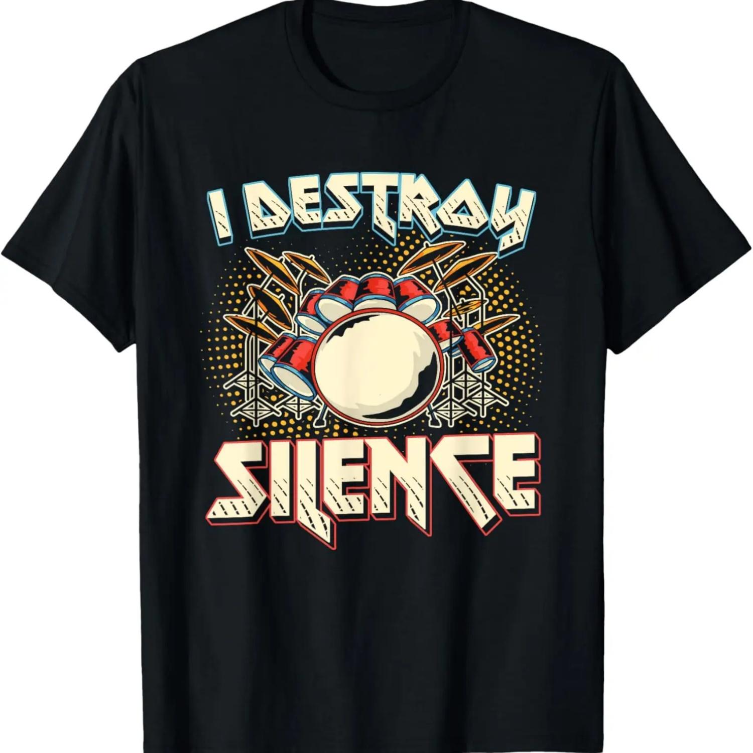 I Destroy Silence Drum T-Shirt S