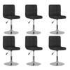 Day and Night - Day and Night Swivel Dining Chairs 6 Units Black Fabric