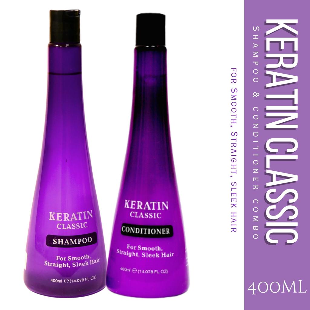 Xpel Marketing KERATIN KLASSISCHES HAARSHAMPOO & SPÜLUNG mit Lecithin & Niacinamid für Trockenes & Splissiges Haar, für Glattes, Geschmeidiges Haar, Für ein