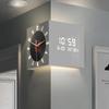 Retro Dual-Sided Wall Clock Vinyl-Style Silent Mechanism Calendar Clock with Perpetual Digital Display for Home Decor