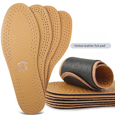 Leather Insole Microfiber Leather Insole Men's and Women's Sweat Absorption Shock Absorption Breathable Running Sports and Leisure Shoes Full Pad
