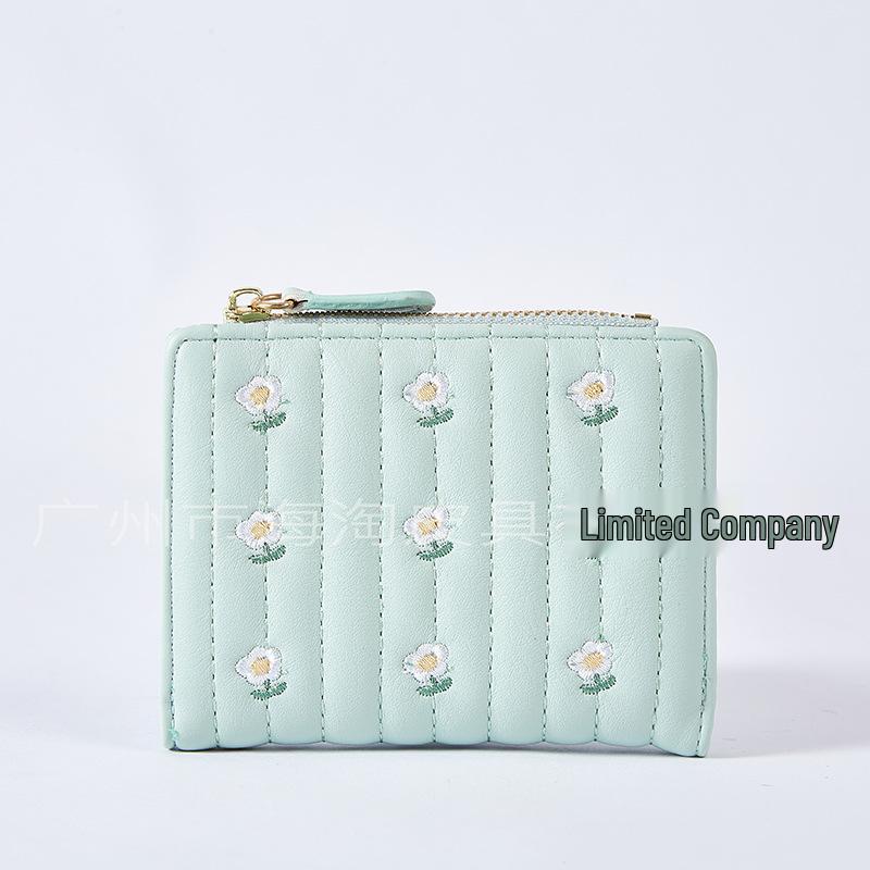 Women's Floral Zipper Card Holder & Coin Purse – Short and Simple Design for Summer