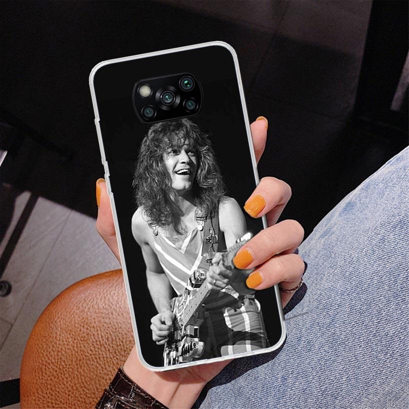 Eddie Van Halen Graphic Guitar Phone Case For Xiaomi Poco X7 X6 X5 Pro F7 Ultra Redmi 15C 15 13C 13 12C 12 10 10A 10C 9 9A 9C 9T