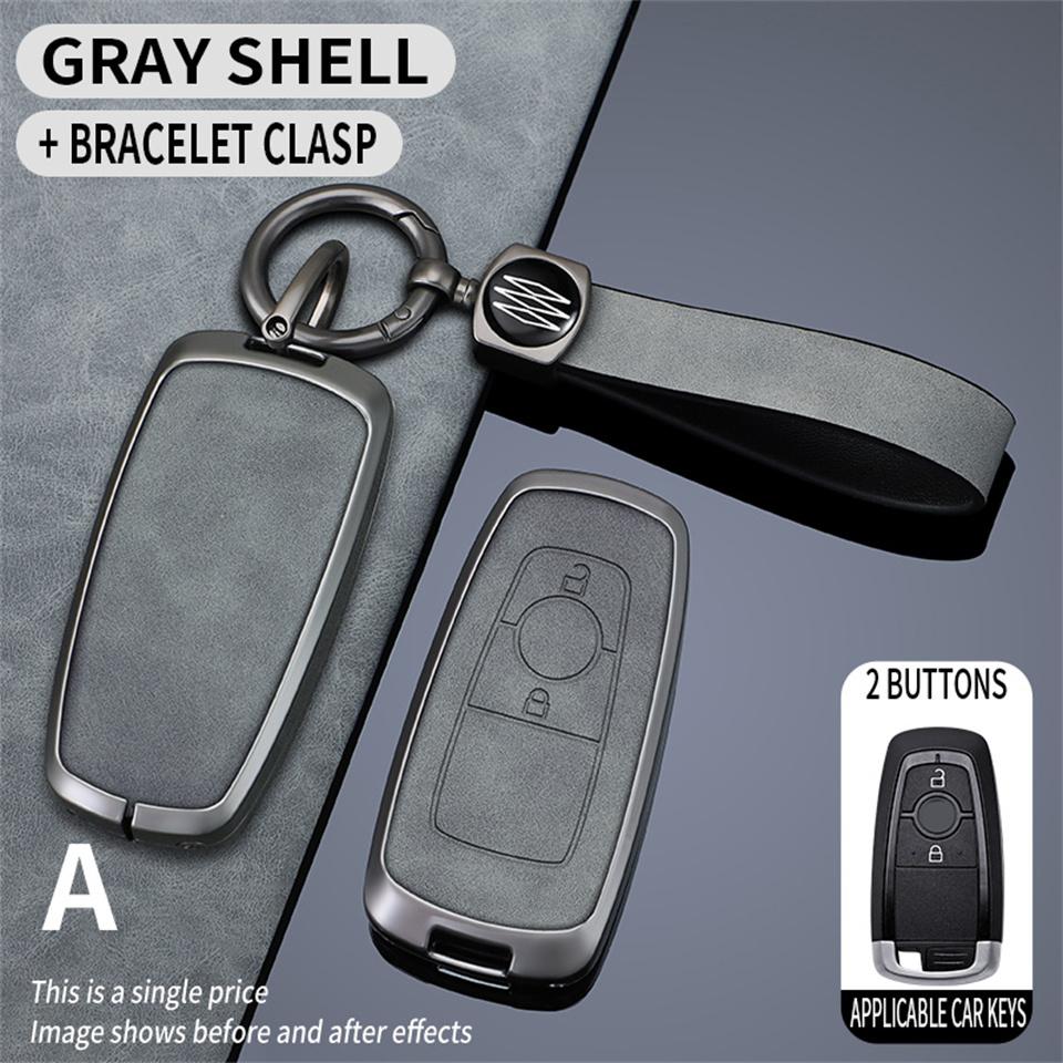 

Чехол для автомобильного ключа для Ford Fusion Mustang Explorer F150 Edge Mondeo Mk5 Focus Mk4 2019 2020 2021 Чехлы Аксессуары Автомобильный-Стайлинг серый