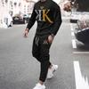 Men Trouser Sets For Male Sport T-Shirt  Suit Casual Two Piece Oversize Suit Fashion 3D Print Loose Graphic T Shirts Clothes