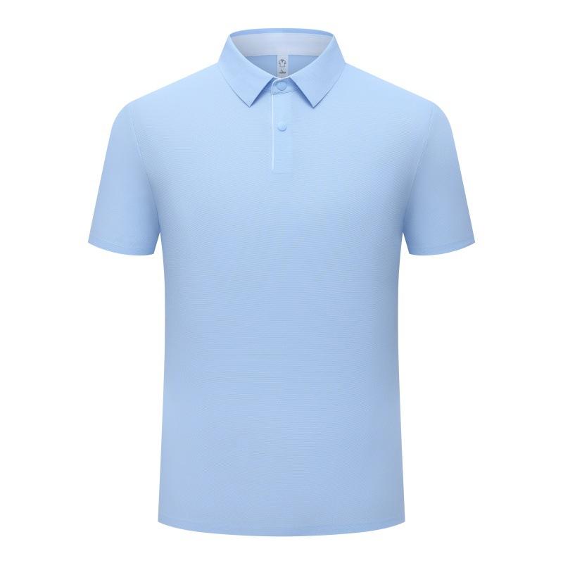 High Elastic Dipper Lapel Short-Sleeved T-Shirt Men'S Summer New Brocade Ammonia Skin-Friendly Ice Silk Polo Shirt