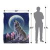 JQ Licensing Jlo Silky Howling Wolf Supersoft Blanket