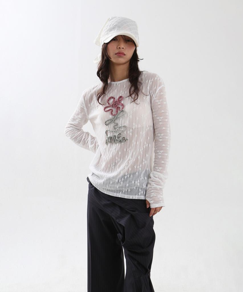 Nyuje Code Embroidery Logo Top (White)