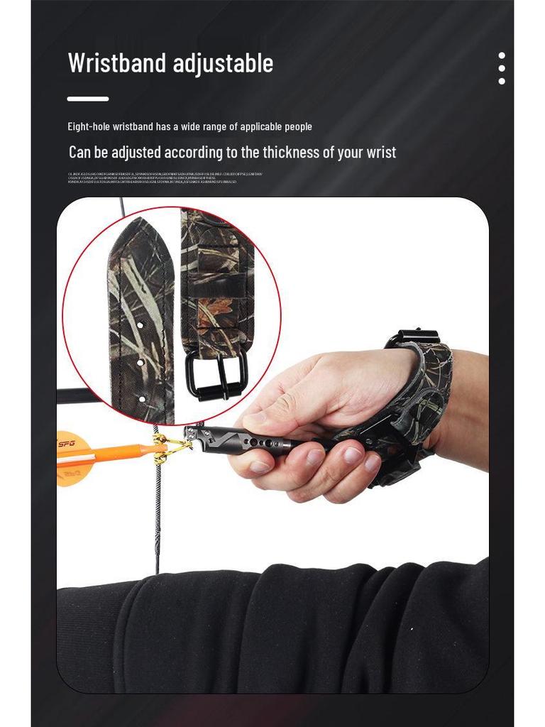 Liberação Automática para Arco e Flecha de Uso Duplo com Polia, Cinta para Braço de Arco, Bola de Aço, Clipe de Pulso para Tiro com Arco ao Ar Livre