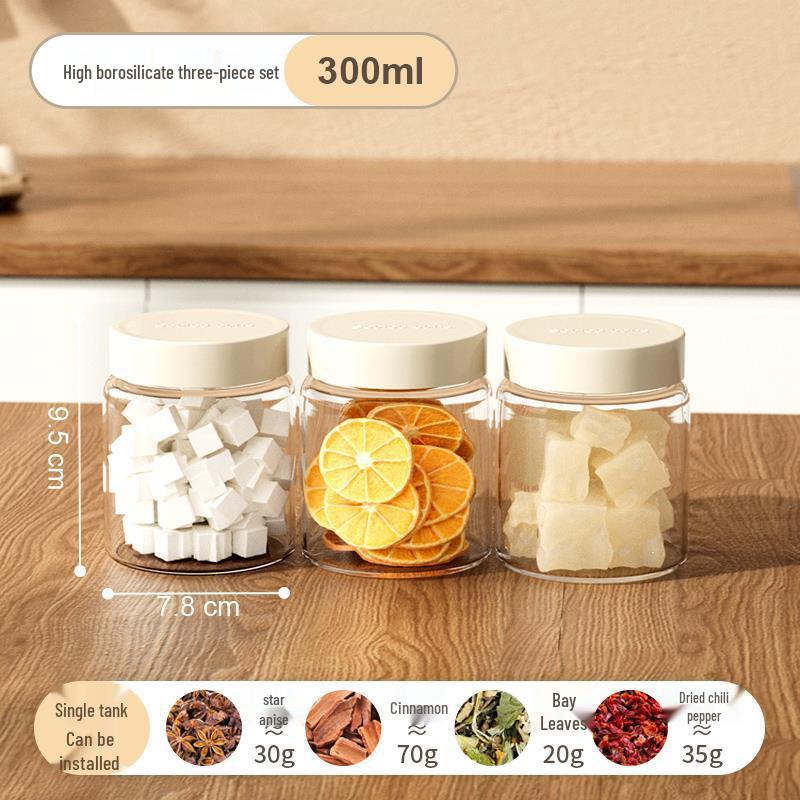 Frasco de Almacenamiento de Vidrio Resistente al Calor para Especias y Salsas