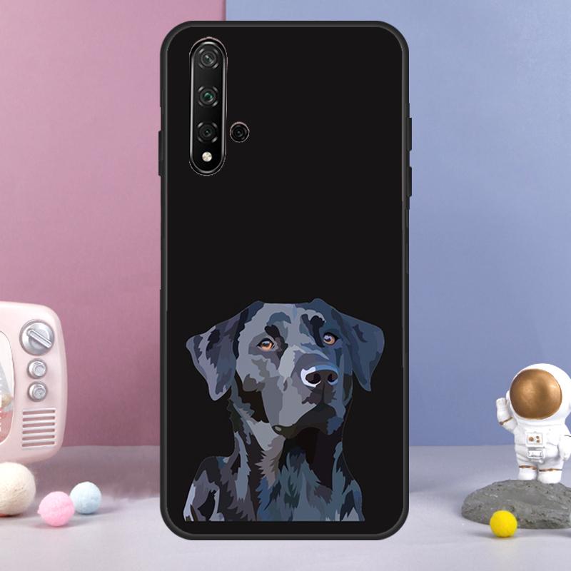 Black Labrador Dog For Huawei Nova 12i 12s 11i 8i 7i 9 10 SE Y60 Y61 Y70 Y72 Y73 Y90 Y91 P20 P30 P40 Lite Case