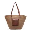 2025 New Rattan Bag Women's Holiday Beach Bag Simple Casual Versatile Bag Large-capacity Travel Vegetable Basket