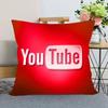 App Logo Youtube Pillowcase Bedroom Home Decorative Pillow Cover Square Zipper Pillow Cases Satin Soft Fabric 40X40Cm 45X45Cm