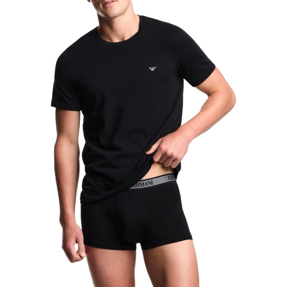 Emporio Armani Crew Neck Short Sleeve Sports T-Shirt Two Pack Men Tops EM000391-AF10776-MC028