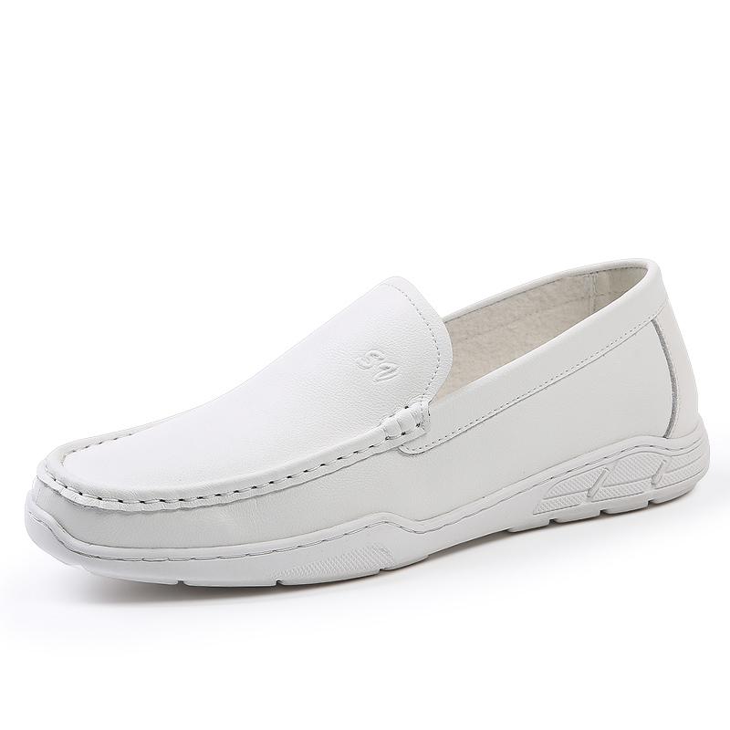 Leather luxury Penny Men's Loafers and Slip-ons Casual Shoes Hollow Out Man Moccasins Summer Slip-On Flats Mens Driving Shoes