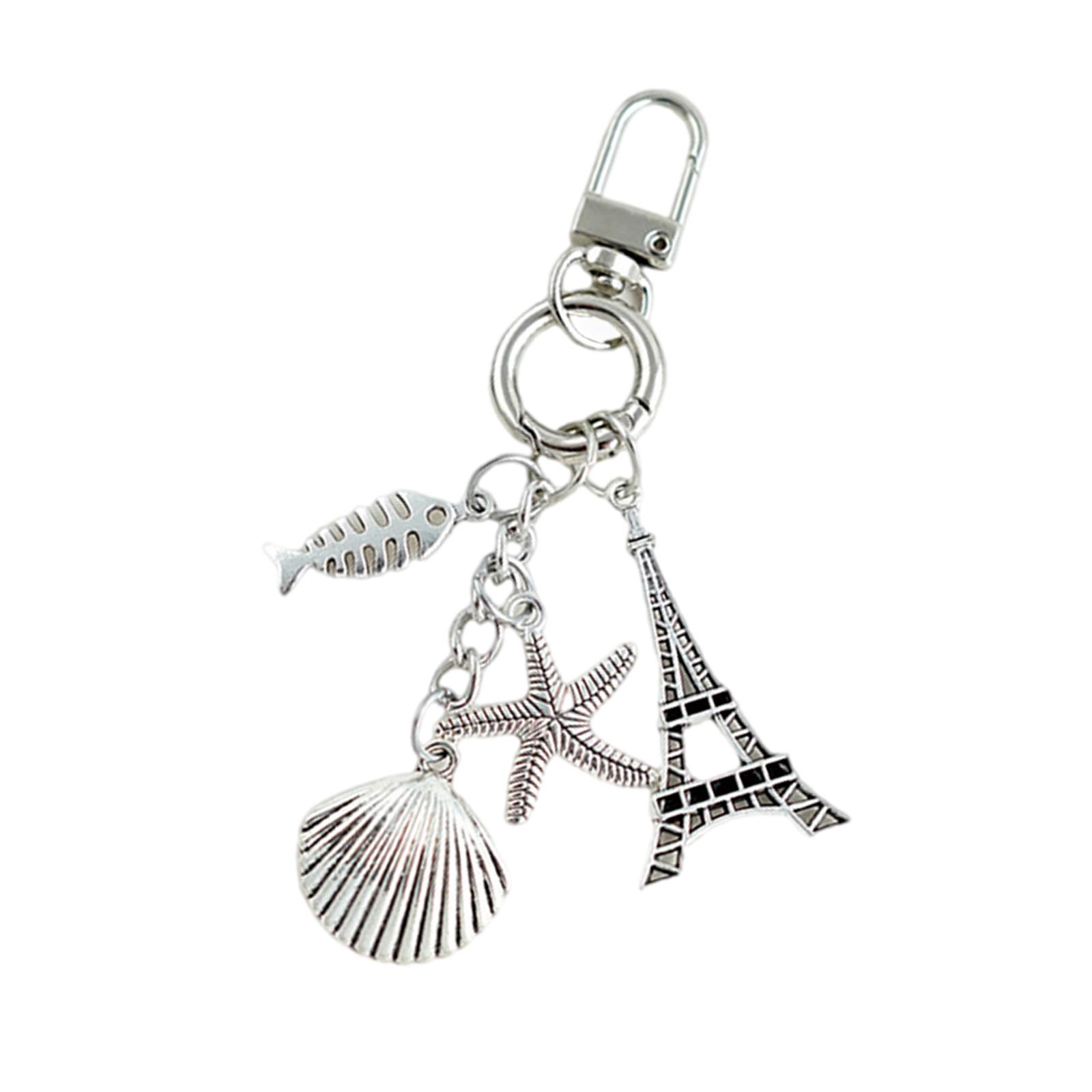 

Брелок-подвеска в виде ракушки Эйфелевой башни, портативный брелок в виде ракушки Эйфелевой башни, металлическое мастерство для повседневного использования T1