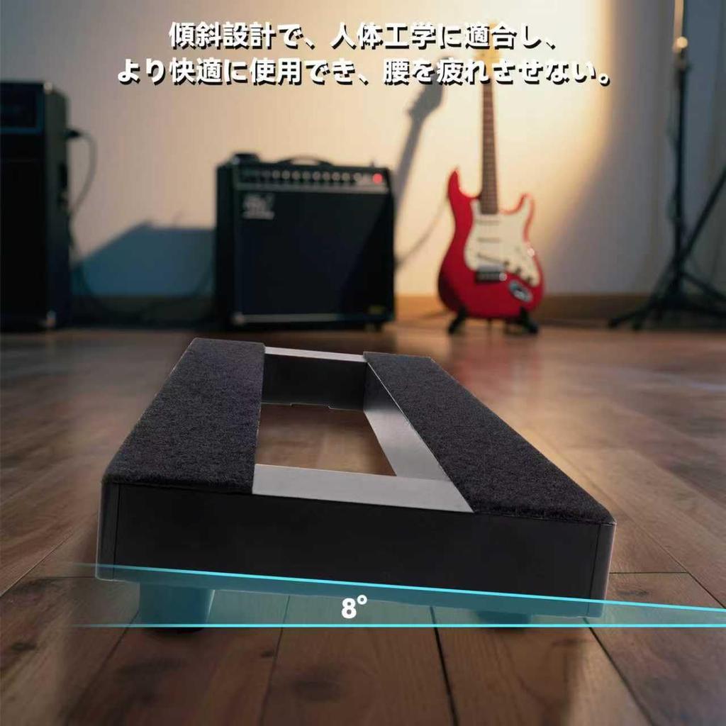 GOKKO Ultralight Guitar Effects Board, Aluminum Alloy Pedalboard, Durable and Long-lasting, Carrying Bag Not Included (S-Black)
