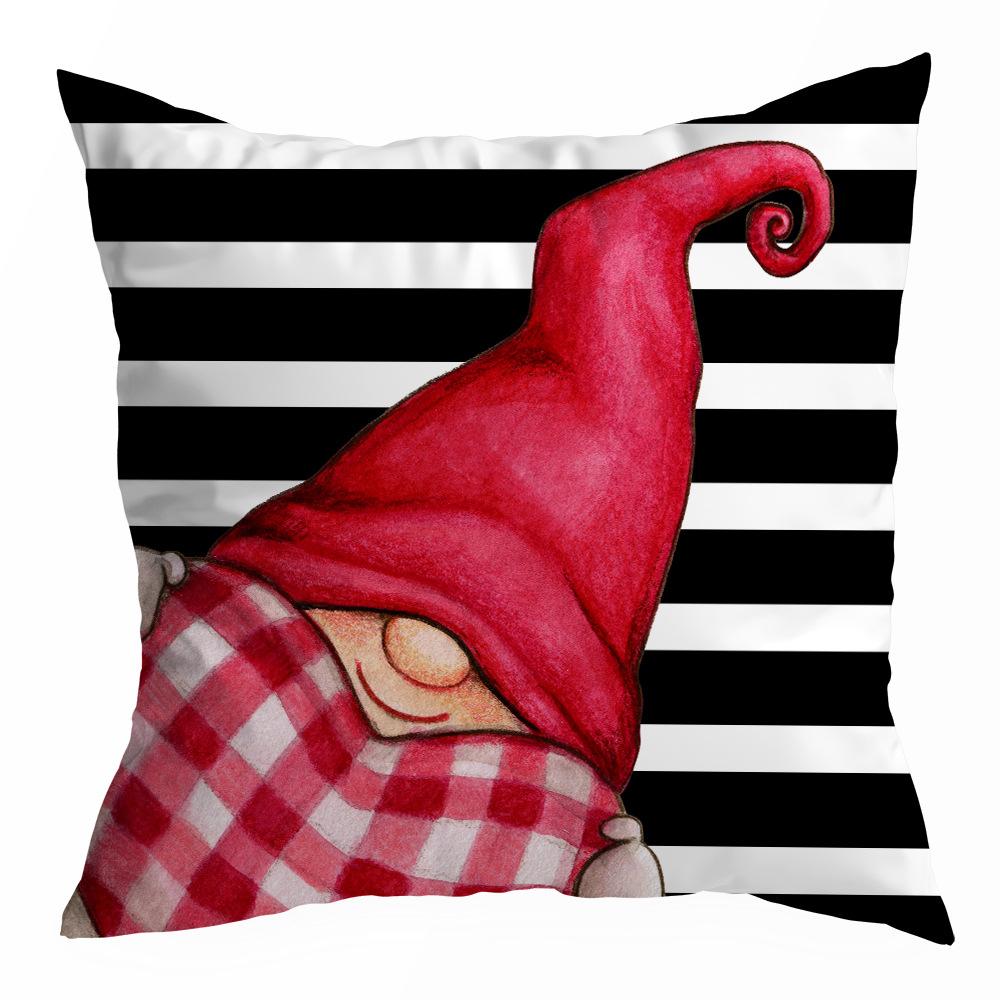 Valentine's Day Pillowcase, Peach Skin Velvet Heart Print Home Fabric Sofa Pillow, Car Waist and Back Cushion Cover