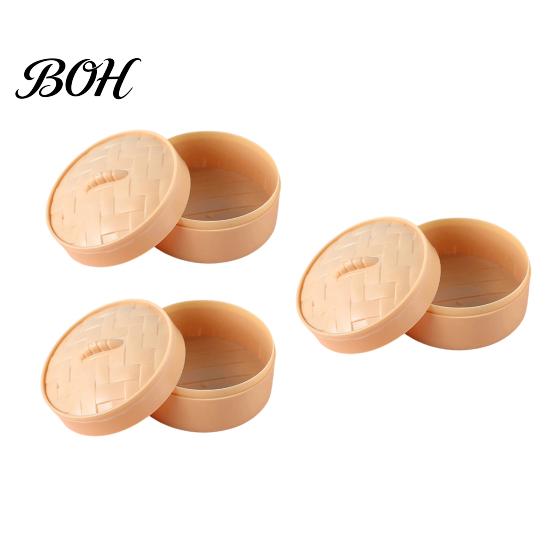 Creative Material Storage Bin Steamer Shape Box, with Lid, DIY Fondant Bread Artisan Craft Supply Box Crafts Display Case, for Handmade Collectibles