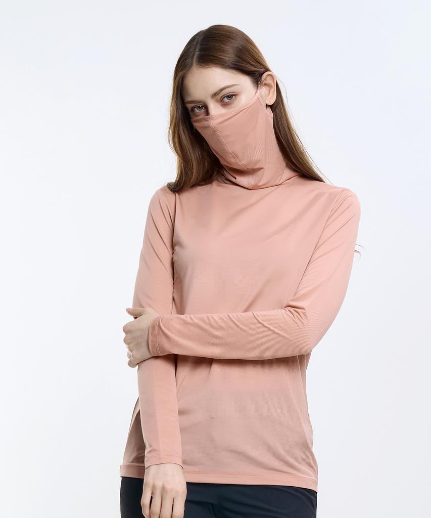 2ELA [2Pack] Sunshield Women'S Cooling Mask Neck Long Sleeve T-Shirt 5 Colors (Type B)