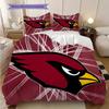 Arizona Cardinals Vzorovaná Sada Povlečení Prošívaná Přikrývka Povlak na Polštář Domácí Dekorace Narozeninový Dárek (1 * povlak na peřinu + 2 * povlak na polštář, bez jádra)